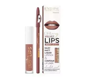 EVELINE OH! MY VELVET LIPS KIT LIPPEN-MAKE-UP-SET 12 PRALINE ECLAIR