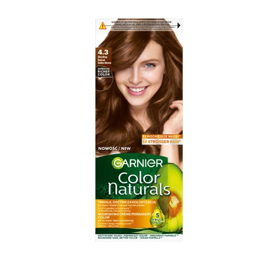 Kliknij na zdjęcie, aby je powiększyć GARNIER COLOR NATURALS PERMANENTE HAARFARBE 4.3 GOLDENES BRAUN