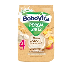 BoboVita Porcja Zbóż Milchgrießbrei ab dem 4. Monat Pfirsich-Banane 210 g