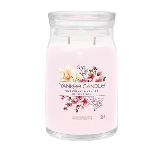 YANKEE CANDLE SIGNATURE DUFTKERZE PINK CHERRY & VANILLA 567G