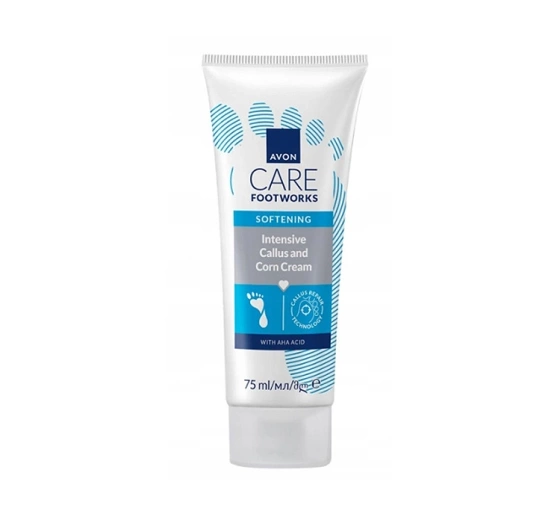 Kliknij na zdjęcie, aby je powiększyć AVON FOOT WORKS INTENSIVE CALLUS AND CORN CREAM ERWEICHENDE FUSSCREME MIT AHA-SÄUREN 75ML
