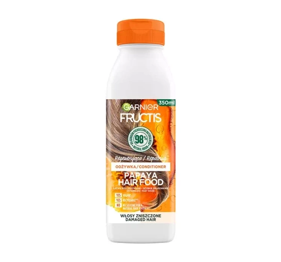 Kliknij na zdjęcie, aby je powiększyć GARNIER FRUCTIS PAPAYA HAIR FOOD REGENERIERENDER CONDITIONER 350ML