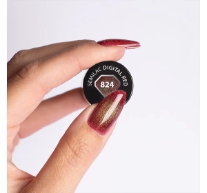 Semilac Galaxy Flash Hybrid-Nagellack 824 Digital Red 7 ml