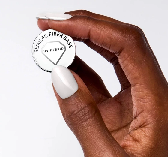 Semilac Fiber Base Starke milchige Basis mit Nylonfasern für UV-Hybridlacke 7 ml