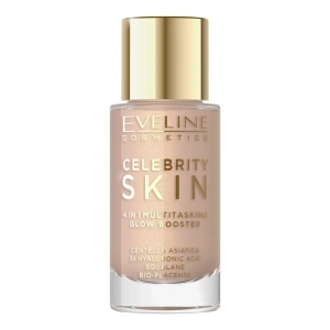 Eveline Cosmetics Celebrity Skin 4in1 Multitasking Glow Booster – multifunktionale Gesichtsgrundierung 01W Universal Vanilla 30 ml