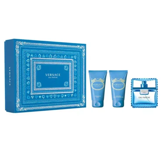 Kliknij na zdjęcie, aby je powiększyć VERSACE MAN EAU FRAICHE EDT SPRAY 50ML + DUSCHGEL 50ML + AFTER SHAVE 50ML SET