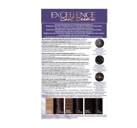 Kliknij na zdjęcie, aby je powiększyć LOREAL EXCELLENCE COOL CREME HAARFARBE 4.11 ULTRA-ASCHE BRAUN