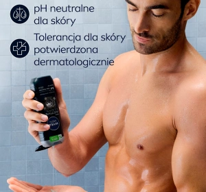 NIVEA MEN Active Clean 3-in-1-Duschgel für Gesicht, Körper und Haare, 250 ml