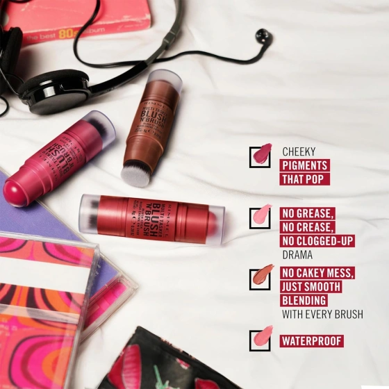 Rimmel Multi Tasker Blush 'N' Brush Cremiger Rouge-Stick 200 Fushia Glam 8 g