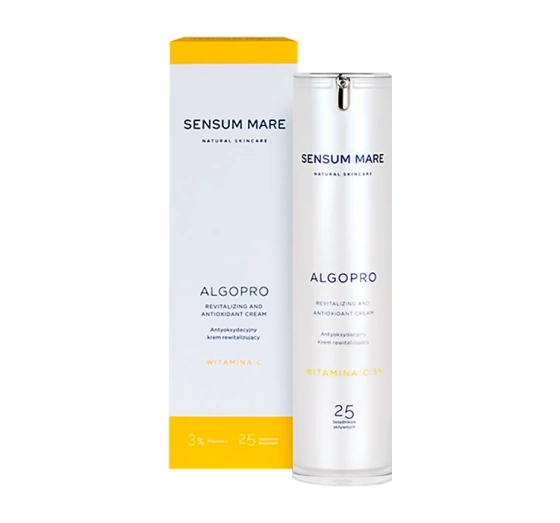 Kliknij na zdjęcie, aby je powiększyć SENSUM MARE ALGOPRO C ANTIOXIDATIVE REVITALISIERENDE CREME MIT VITAMIN C 3% 30ML