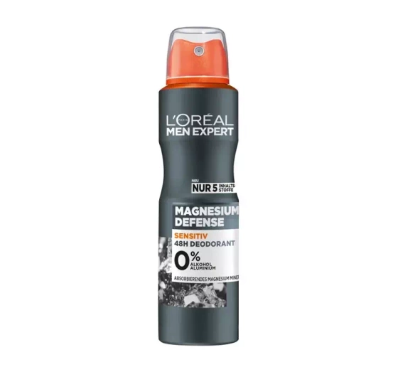 Kliknij na zdjęcie, aby je powiększyć LOREAL MEN EXPERT MAGNESIUM DEFENSE DEOSPRAY 150ML