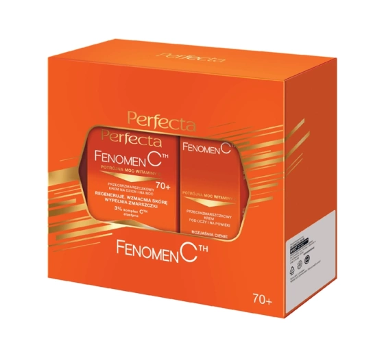 Kliknij na zdjęcie, aby je powiększyć Perfecta Fenomen C 70+ Geschenkset für reife Haut Gesichtscreme 50 ml + Augencreme 15 ml