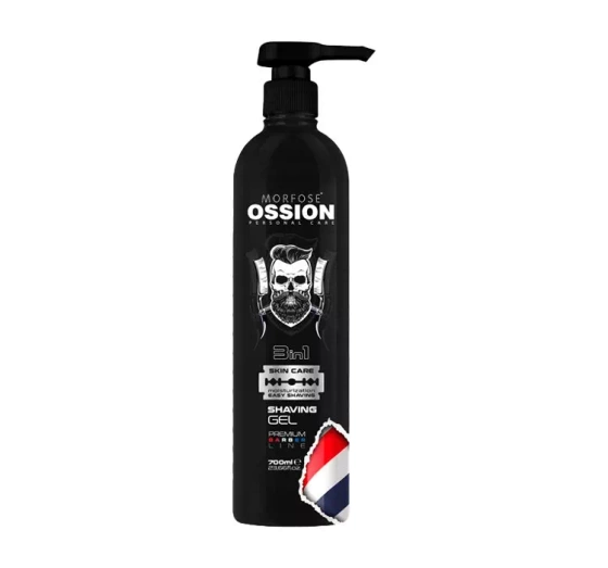 Kliknij na zdjęcie, aby je powiększyć MORFOSE OSSION PREMIUM BARBER LINE 3IN1 RASIERGEL 700ML