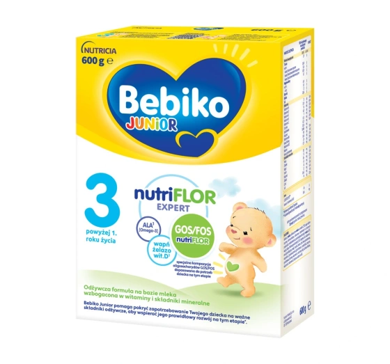 Bebiko Junior NutriFlor Expert 3 Nährstoffreiche Milchformel für Kinder ab 1 Jahr 600g