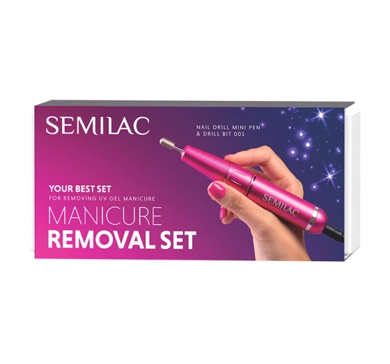 Kliknij na zdjęcie, aby je powiększyć Semilac Manicure Removal Set Mini Pen Fräse + Fräser 001