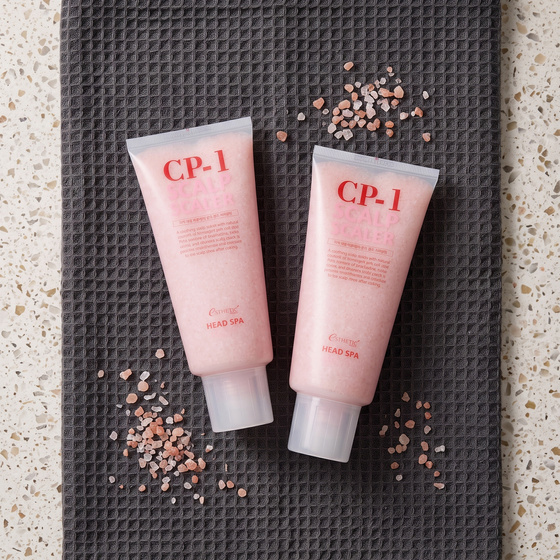 CP-1 Esthetic House Head Spa Pink Salt Scalp Scaler – reinigendes Peeling für die Kopfhaut mit rosa Salz, 230 ml
