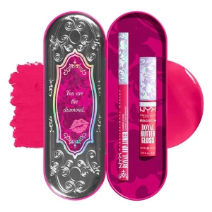 NYX Professional Makeup Bridgerton Royal Treasures Lip Kit 03 Lippen-Make-up-Set Royal Butter Gloss Summer Fruit 8 ml + Royal Lip Liner Rumour Has It 0,33 g