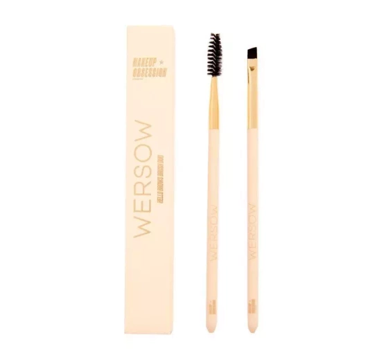 Kliknij na zdjęcie, aby je powiększyć MAKEUP OBSESSION X WERSOW HELLO BROWS BRUSH DUO ZWEI PINSEL FÜR BRAUEN-MAKE-UP