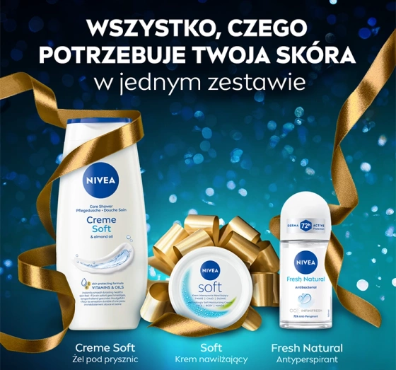 Kliknij na zdjęcie, aby je powiększyć NIVEA Timeless Körperpflege-Geschenkset Duschgel + Creme + Antitranspirant Roll-On