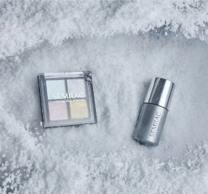 Semilac Chrome Nails Set Gepresste Puderpalette Chrome 01 + Top No Wipe 7 ml