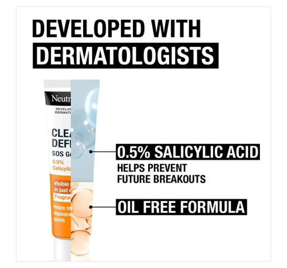 Neutrogena Clear&Defend SOS Gel 0,5% Salicylic Acid Anti-Pickel Gel 15 ml