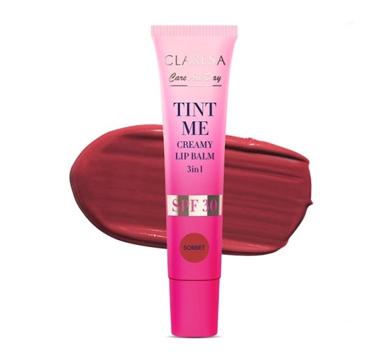Claresa Care All Day Tint Me Färbender 3-in-1 Lippenbalsam mit SPF30 Sorbet 12 ml