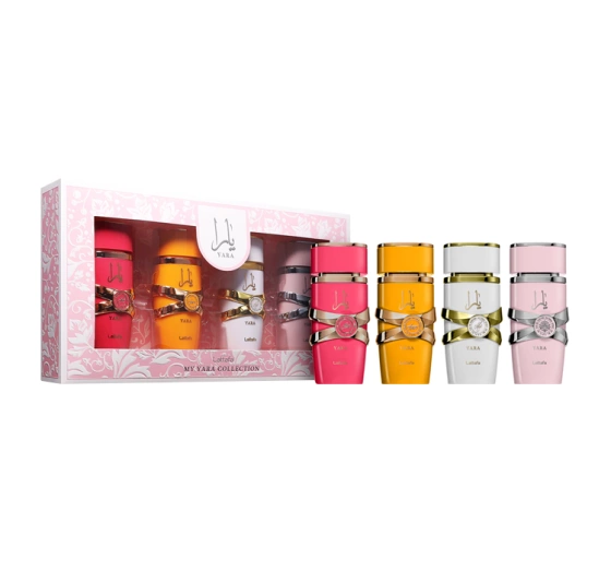 Lattafa Eau de Parfum Spray Yara 25 ml + Yara Candy 25 ml + Yara Tous 25 ml + Yara Moi 25 ml
