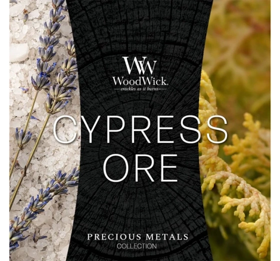 Kliknij na zdjęcie, aby je powiększyć Woodwick Medium Jar Candle Duftkerze Cypress Ore 275 g