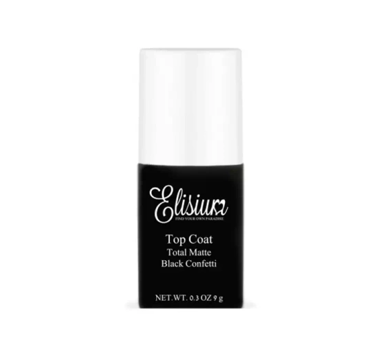 ELISIUM TOP COAT TOTAL MATTE BLACK CONFETTI  9G