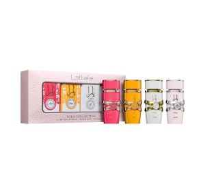 Lattafa Eau de Parfum Yara 5 ml + Yara Candy 5 ml + Yara Tous 5 ml + Yara Moi 5 ml