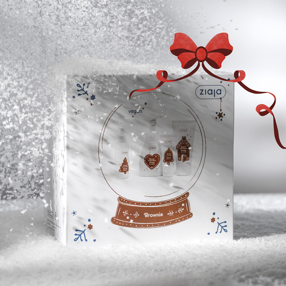 Kliknij na zdjęcie, aby je powiększyć Ziaja Brownie Geschenkset zur Körperpflege Duschgel 160 ml + Schaum 250 ml + Körperspray 100 ml + Handcreme 50 ml