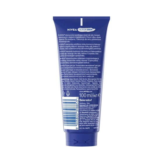 Kliknij na zdjęcie, aby je powiększyć NIVEA HANDCREME INTENSIVE FEUCHTIGKEITSSPENDUNG 100ML