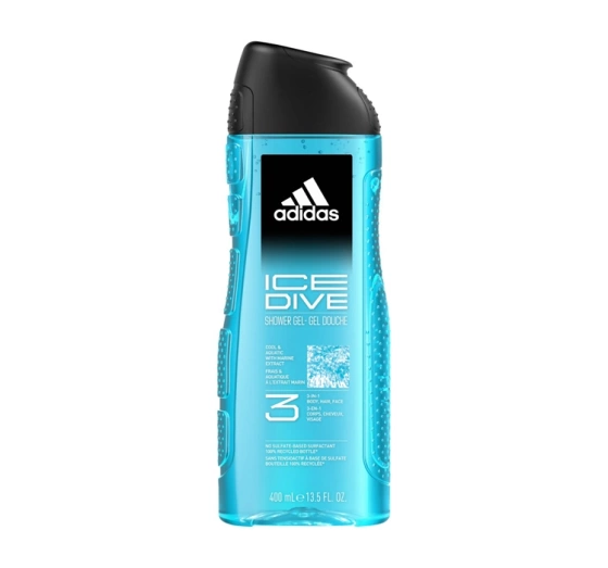 Kliknij na zdjęcie, aby je powiększyć ADIDAS ICE DIVE REFRESHING SHOWER GEL 3IN1 400ML