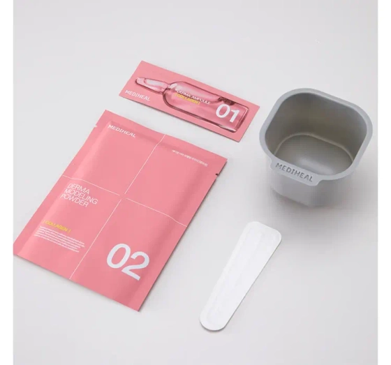 Kliknij na zdjęcie, aby je powiększyć Mediheal Derma Modeling Pack Collagen Firming Gesichtspflege-Set Algenmaske 28 g + Serum 2 ml