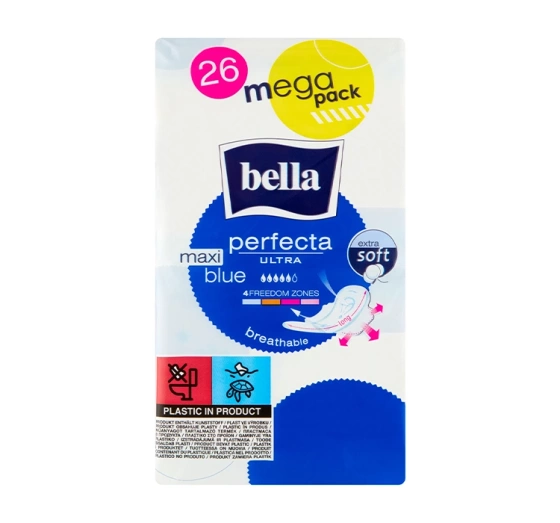 Bella Perfecta Ultra Maxi Blue Binden mit Flügeln 26 Stück