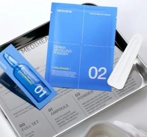 Mediheal Derma Modeling Pack Hyaluronate Moisture Gesichtspflege-Set Algenmaske 28 g + Serum 2 ml
