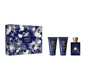 VERSACE DYLAN BLUE POUR HOMME EDT SPRAY 50ML + DUSCHGEL + AFTER SHAVE LOTION SET