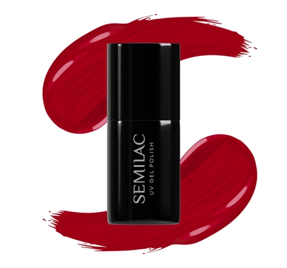 SEMILAC UV HYBRID NAGELLACK INTENSE RED 027