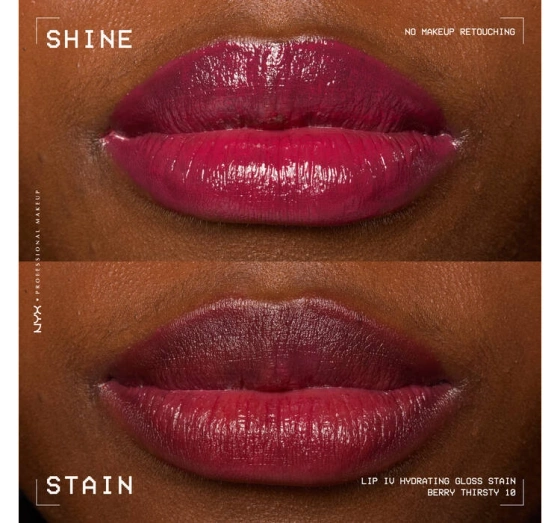 NYX Professional Makeup Lip IV Hydrating Gloss Serum Lip Gloss 10 Berry Thirsty 5 ml