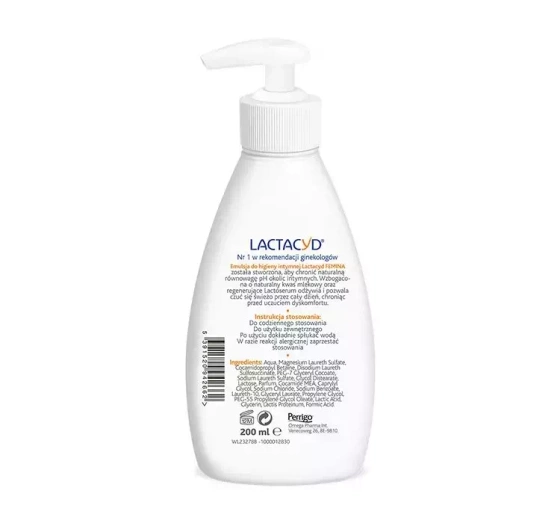 LACTACYD FEMINA EMULSION FÜR DIE TÄGLICHE INTIMHYGIENE MIT PUMPE 200ML