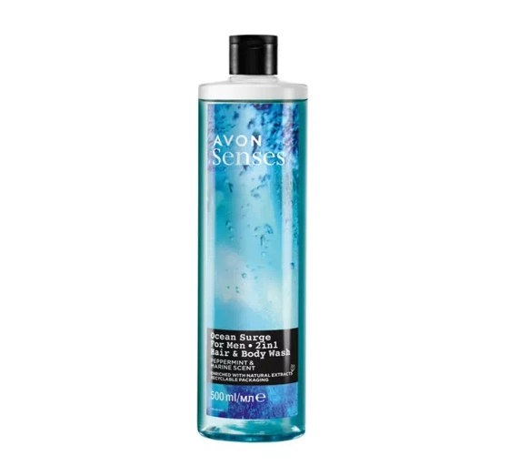 AVON SENSES OCEAN SURGE DUSCHGEL FÜR MÄNNER 2IN1 500ML
