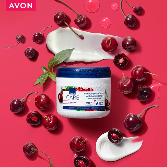 Avon Care Cherry Multipurpose Cream with Antioxidants Universelle Gesichts-, Hand- und Körpercreme 400 ml