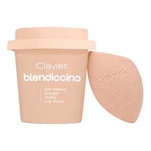 Clavier Blendiccino Make-up-Schwämmchen + Aufbewahrungsbecher „Caffe Latte“