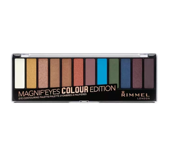 Kliknij na zdjęcie, aby je powiększyć RIMMEL MAGNIFEYES PALETTE 004 COLOUR EDITION 14,16G