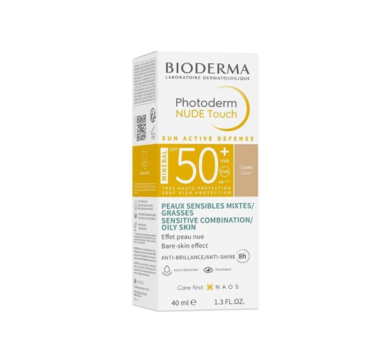 Bioderma Photoderm Nude Touch Mineral SPF50+ Mineralisches Make-up mit Nude-Effekt Nude Light 40ml