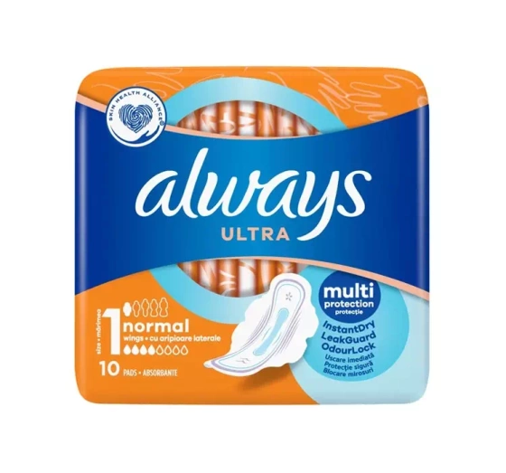 Kliknij na zdjęcie, aby je powiększyć ALWAYS ULTRA DAMENBINDEN MIT FLÜGELN 1 NORMAL 10 STÜCK