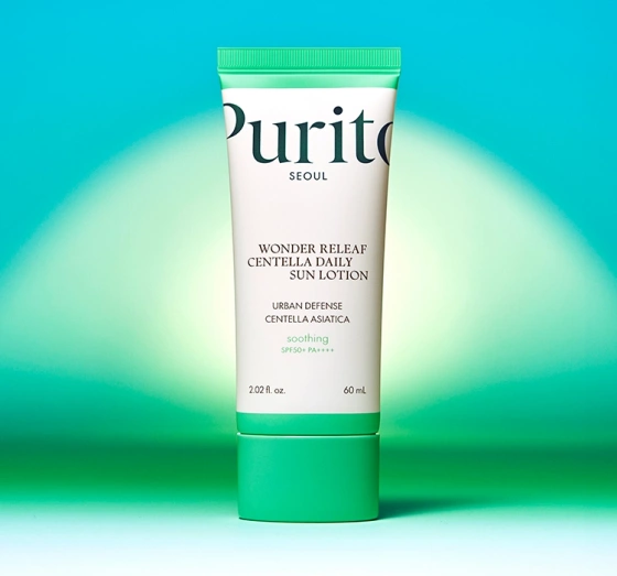 Purito Wonder Releaf Centella Leichte Gesichts-Sonnencreme SPF 50+ 60 ml