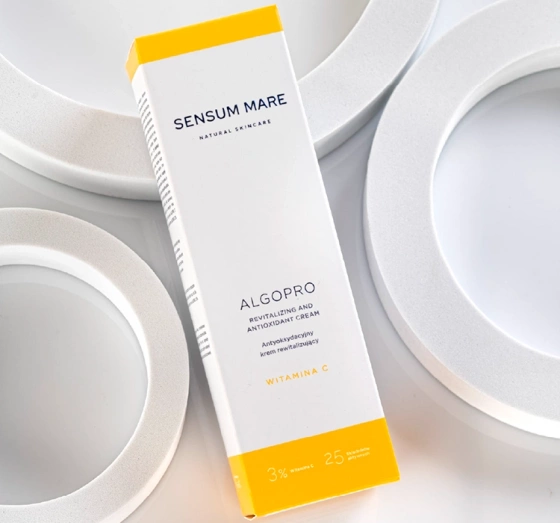 Kliknij na zdjęcie, aby je powiększyć SENSUM MARE ALGOPRO C ANTIOXIDATIVE REVITALISIERENDE CREME MIT VITAMIN C 3% 30ML