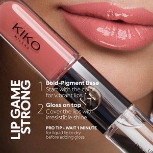   KIKO Milano Unlimited Double Touch Zweiteiliger Flüssiglippenstift 119 Rhododendron Pink 2x3ml