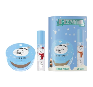 Bell XMAS Set 1 Lip Gloss 01 Frosted Fantasy 4,2 g + Bräunungspuder 01 Icy Mocha 9 g